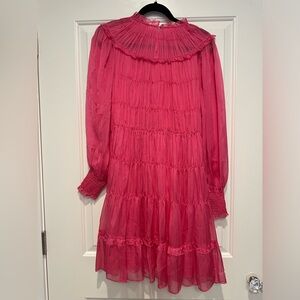 Ulla Johnson Emmeline Pink Silk Dress size 8